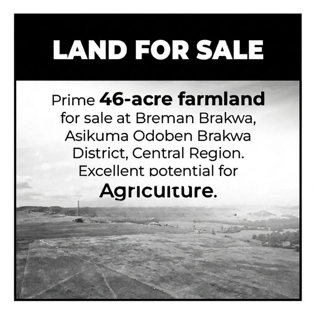 46 Acre Farmlands - Land in Central Region, Asikuma/Odoben/Brakwa - Sale