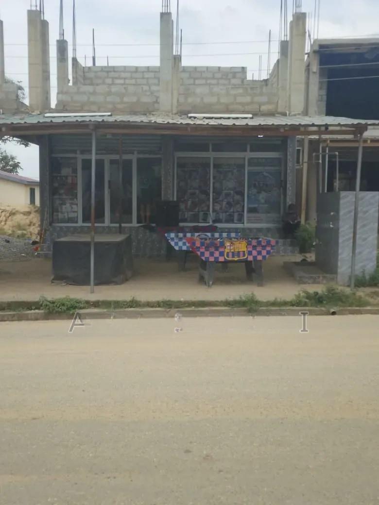 Road Side 2 Shops With Two Mini Flats (2 Single Room Self) Obakrowa - Commercial in Greater Accra, Ga South Municipal - Sale