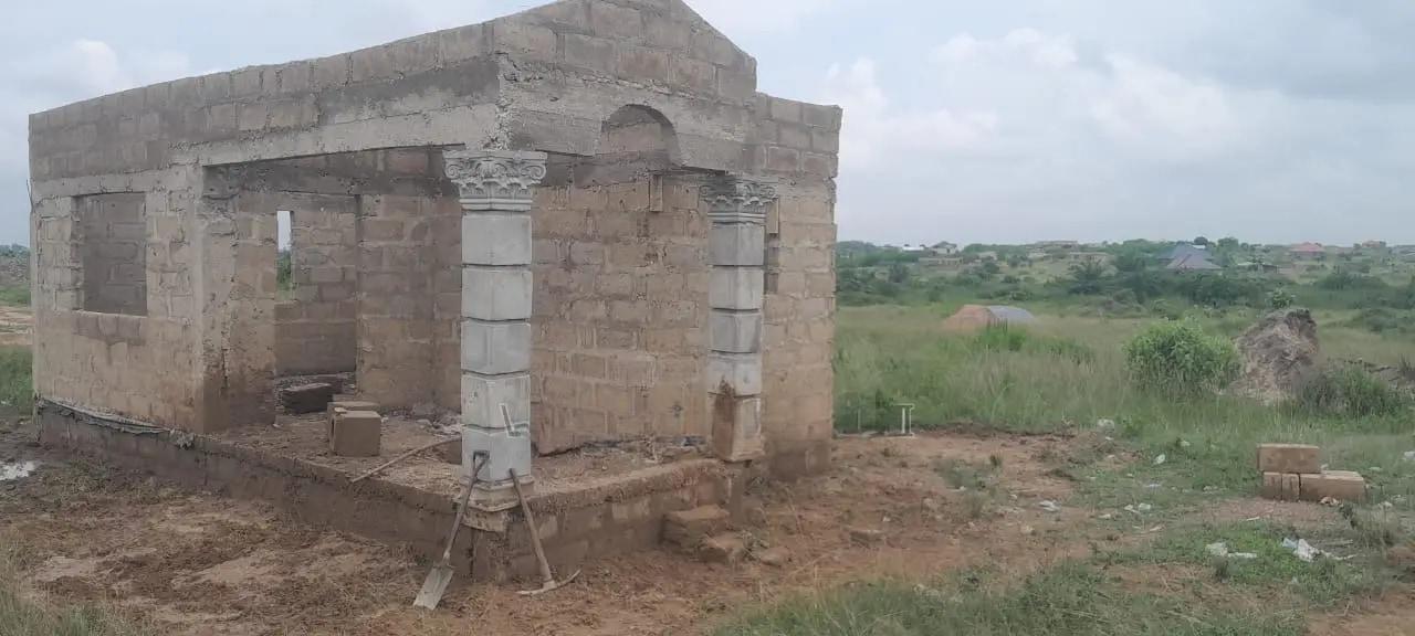 Demarcated One Plot of Land (Personal) at Amasaman Kojo Ashong - Land in Greater Accra, Ga West Municipal, Amasaman, 16/06 - Sale